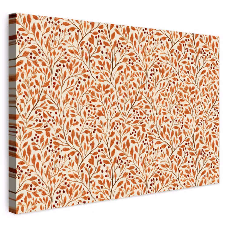 Buiten canvas - Bladeren - Botanisch - Terracotta — 1