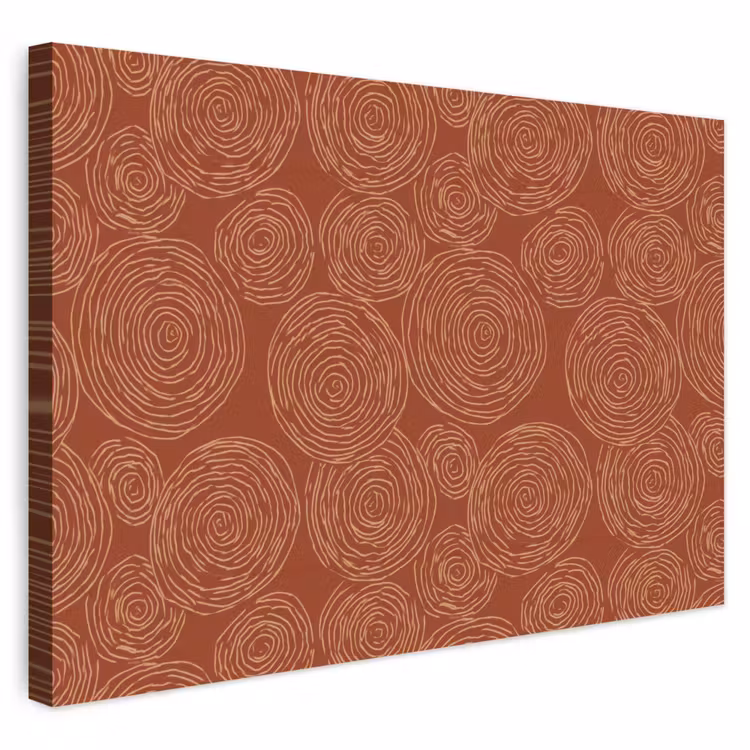 Buiten canvas - Cirkels - Abstract - Artistiek - Terracotta — 1