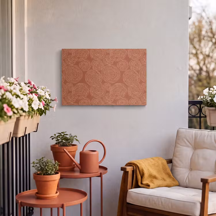 Buiten canvas - Cirkels - Abstract - Artistiek - Terracotta — 3