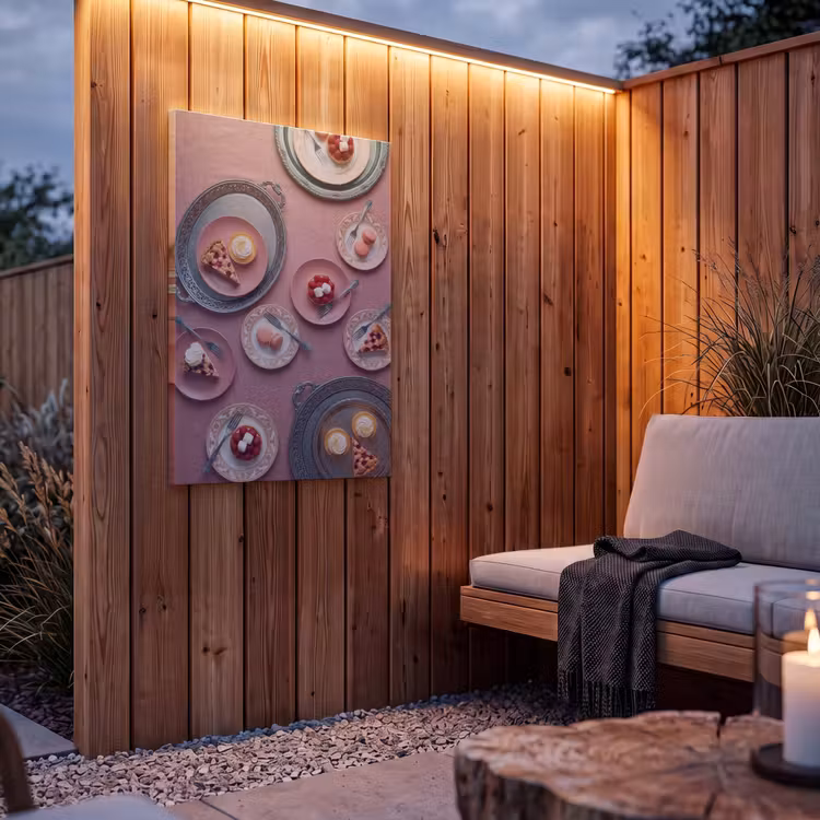 Buiten canvas - Dessert - Taart - Gebak - Zoet - Roze — 4