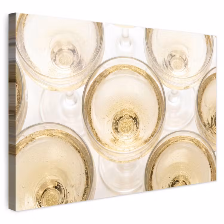 Buiten canvas - Drank - Glazen - Feest - Goud — 1
