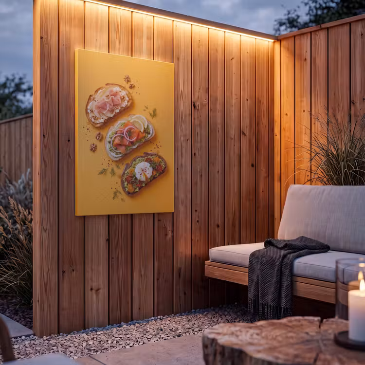 Buiten canvas - Eten - Brood - Ontbijt - Modern - Kleurrijk — 4