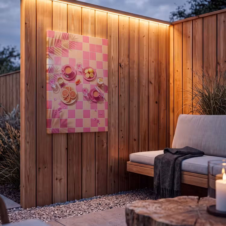 Buiten canvas - Eten - Citrusvruchten - Stillevens - Roze - Oranje — 4