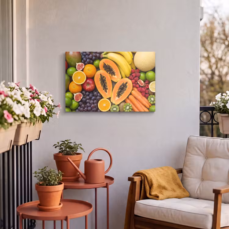 Buiten canvas - Eten - Fruit - Groenten - Vers - Kleurrijk — 4