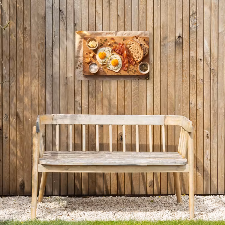 Buiten canvas - Eten - Ontbijt - Hout - Rustiek - Geel — 3