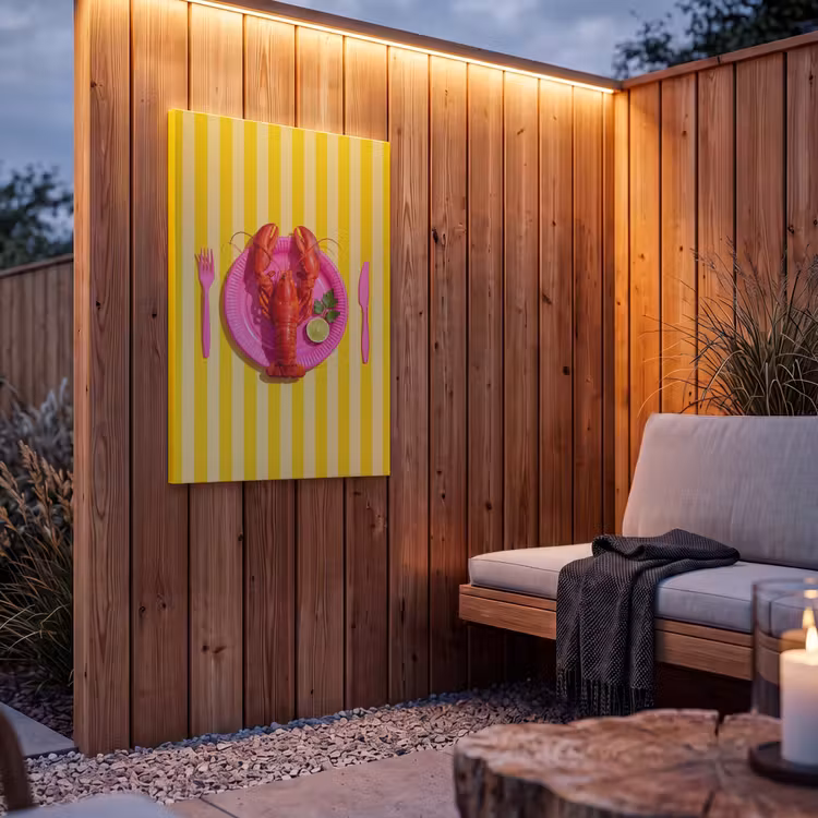 Buiten canvas - Eten - Roze - Geel - Modern - Culinaire — 4