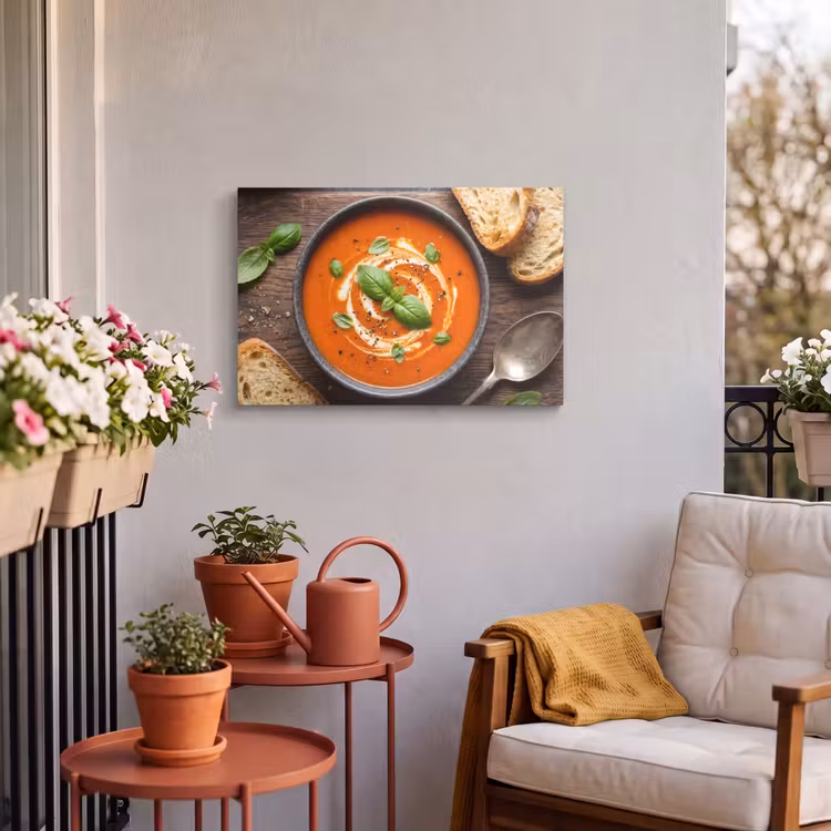 Buiten canvas - Eten - Soep - Basilicum - Rustiek - Rood — 4