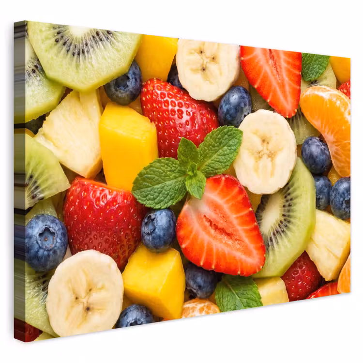 Buiten canvas - Fruit - Plakjes - Eten - Kleurrijk — 1