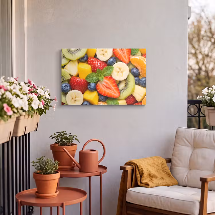 Buiten canvas - Fruit - Plakjes - Eten - Kleurrijk — 4