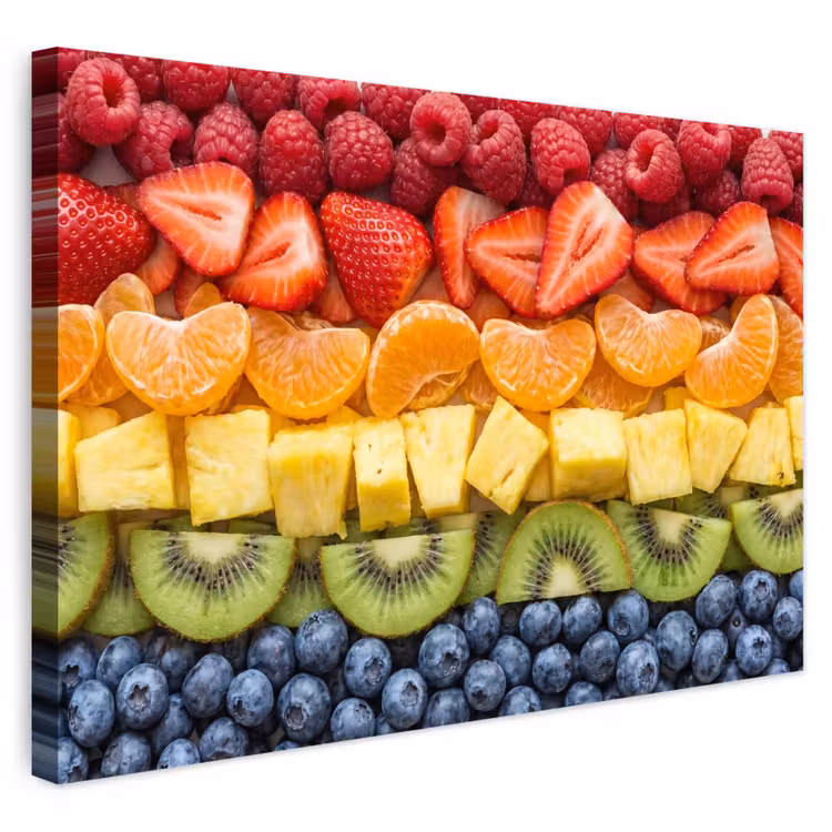Buiten canvas - Fruit - Regenboog - Gezond - Kleurrijk — 1