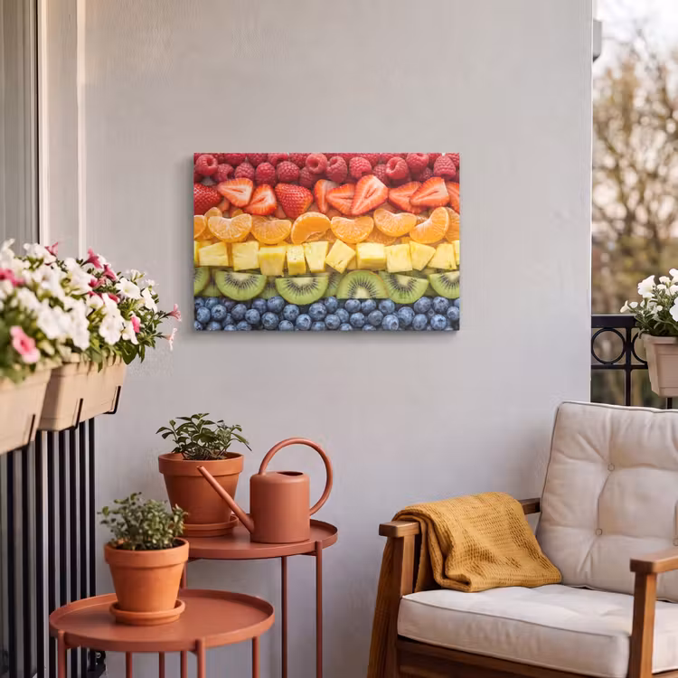 Buiten canvas - Fruit - Regenboog - Gezond - Kleurrijk — 3