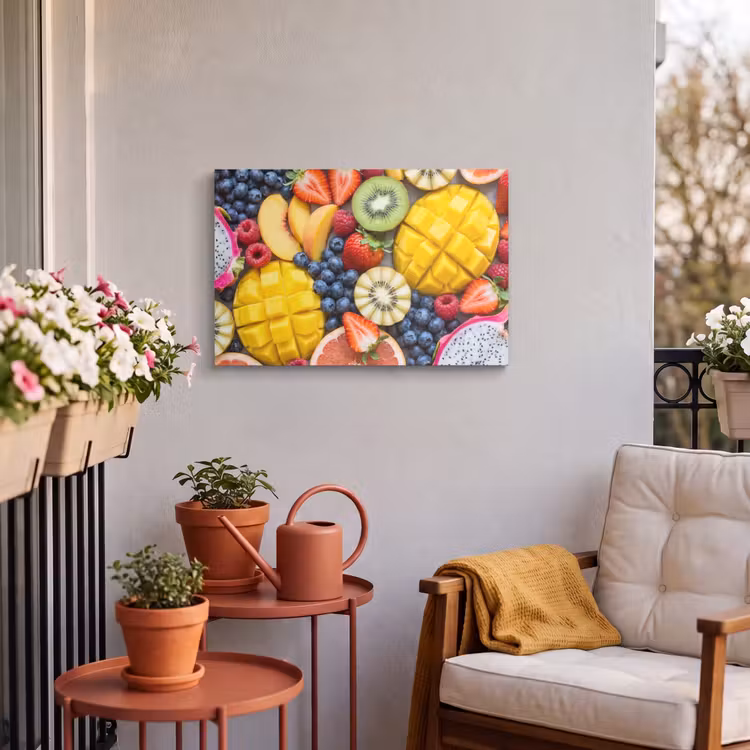Buiten canvas - Fruit - Versneden - Kleurrijk - Eten - Gezond — 4