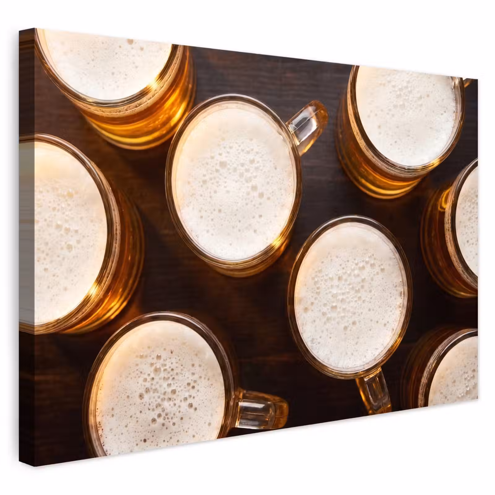 Buiten canvas - Bier - Glazen - Schuim - Hout - Drank — 1