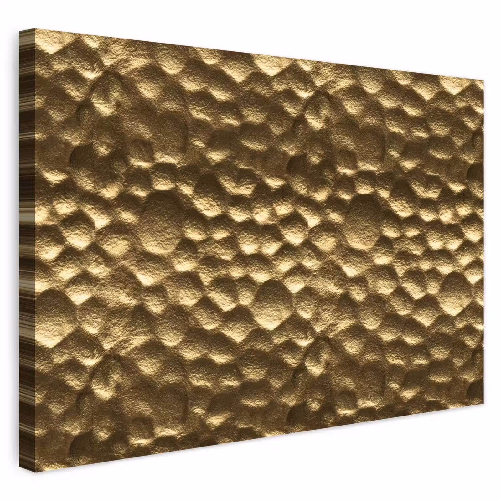 Buiten canvas - Gehamerd - Reliëf - Textuur - Bronsgoud — 1