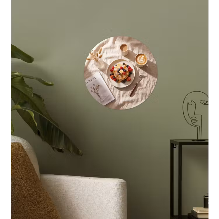 Behangcirkel - Pannenkoeken - Bessen - Ontbijt - Modern - Beige — 3