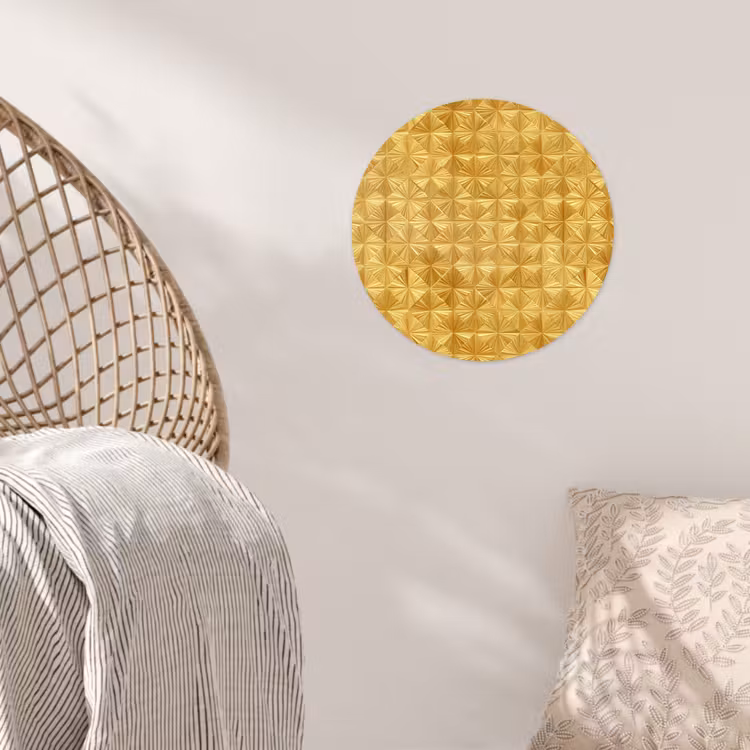 Behangcirkel - Tegels - Geometrisch - Reliëf - Goud — 5