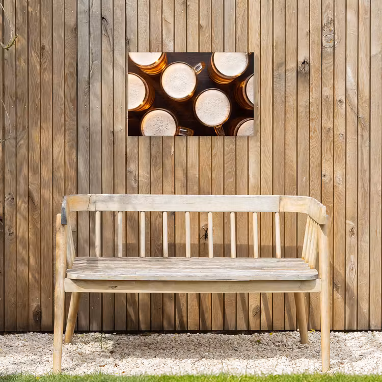 Buiten canvas - Bier - Glazen - Schuim - Hout - Drank — 3