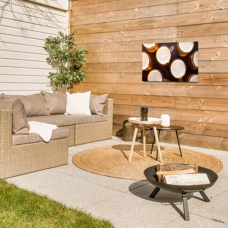 Buiten canvas - Bier - Glazen - Schuim - Hout - Drank — 5