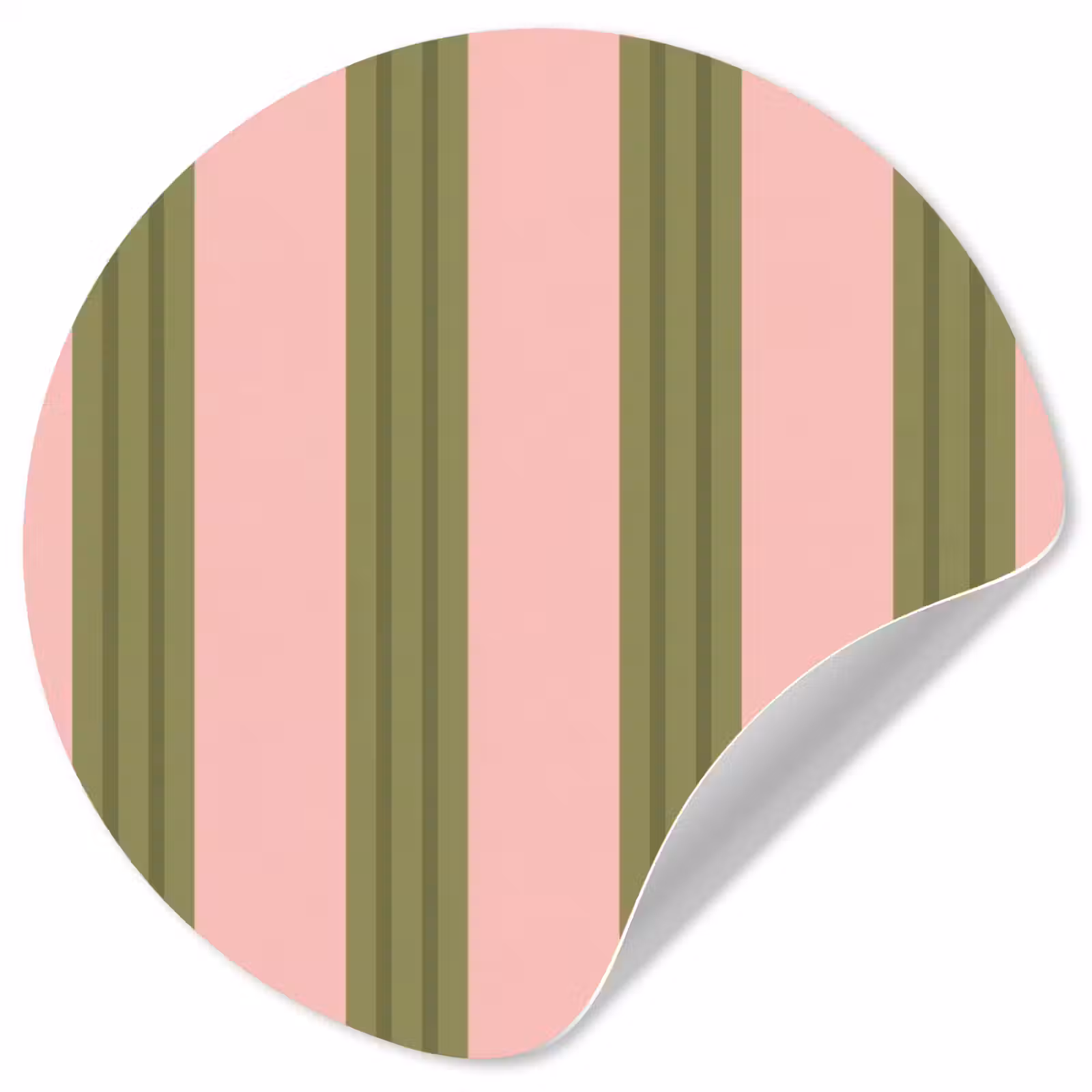 Behangcirkel - Patroon - Strepen - Abstract - Roze - Groen — 1