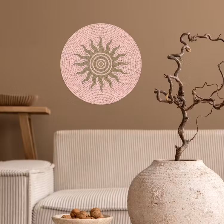 Behangcirkel - Mozaïek - Zon - Patroon - Klassiek - Roze — 2