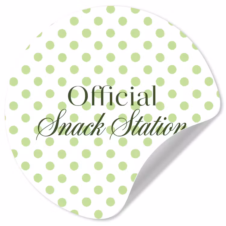 Behangcirkel - Snack Station - Groen - Stippen — 1