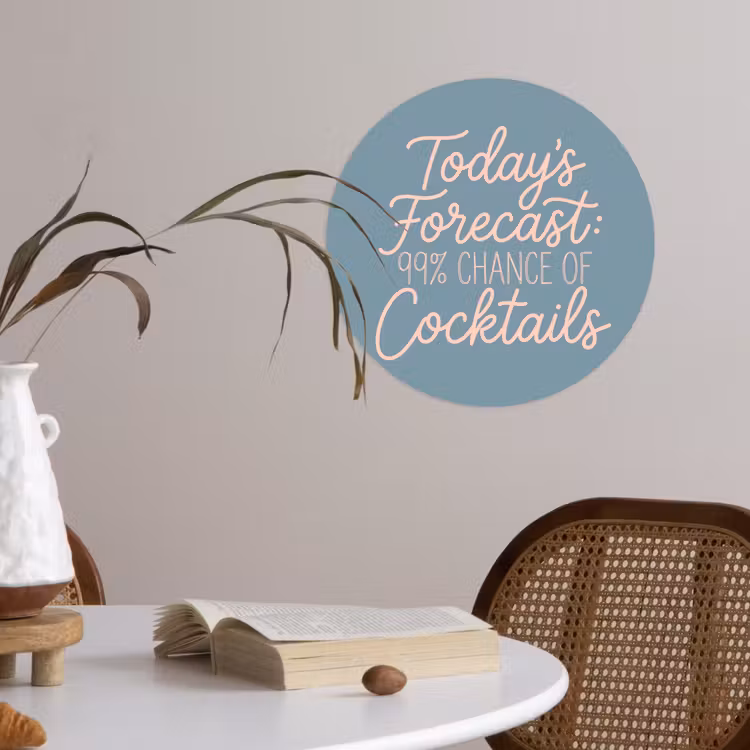 Behangcirkel - Today's Forecast - Cocktails - Blauw — 4
