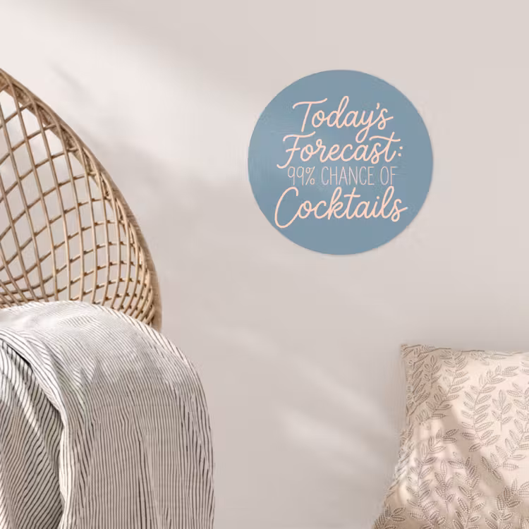 Behangcirkel - Today's Forecast - Cocktails - Blauw — 5