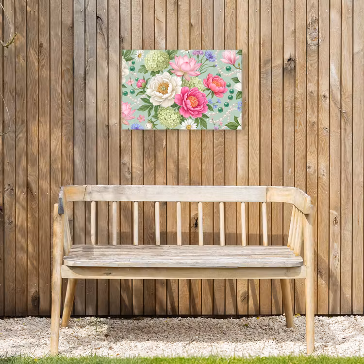 Buiten canvas - Bloemen - Patroon - Botanisch - Groen — 3