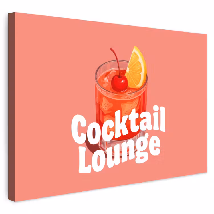 Buiten canvas - Cocktail Lounge - Glas - Koraal — 1