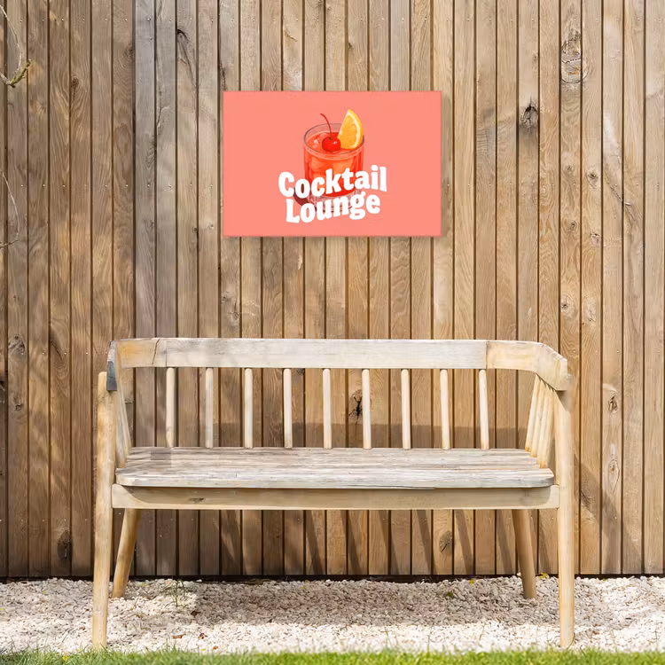 Buiten canvas - Cocktail Lounge - Glas - Koraal — 3