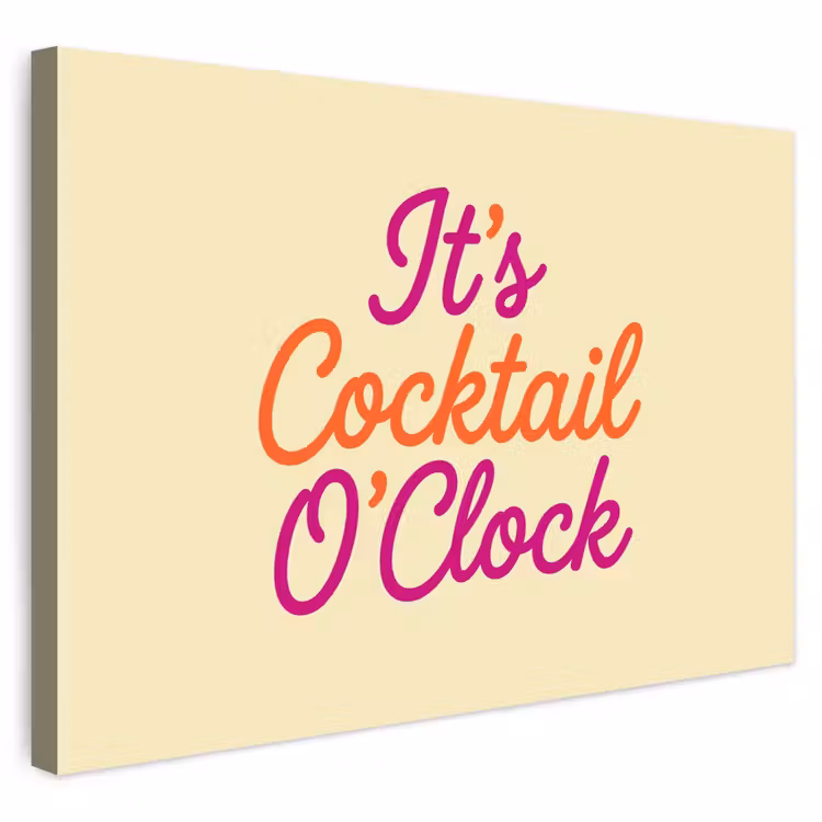 Buiten canvas - Cocktail O'Clock - Geel - Retro — 1