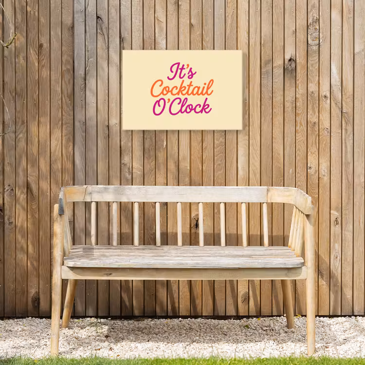 Buiten canvas - Cocktail O'Clock - Geel - Retro — 3