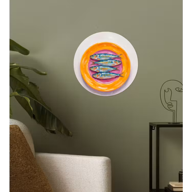 Behangcirkel - Vis - Vier - Eten - Modern - Kleurrijk — 3