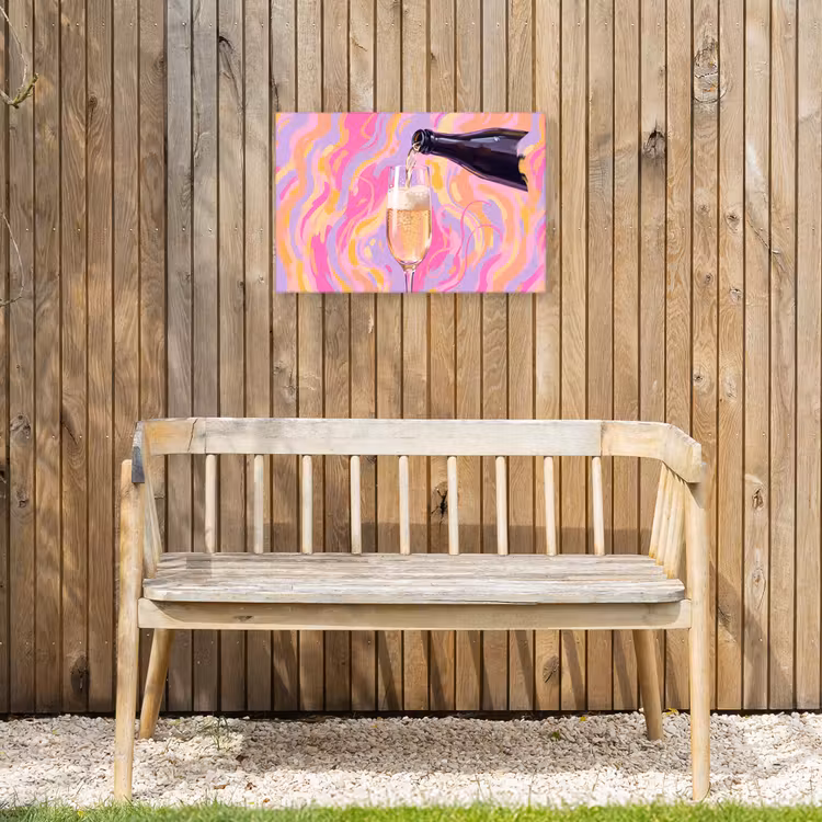 Buiten canvas - Drank - Inschenken - Feest - Abstract - Roze — 3