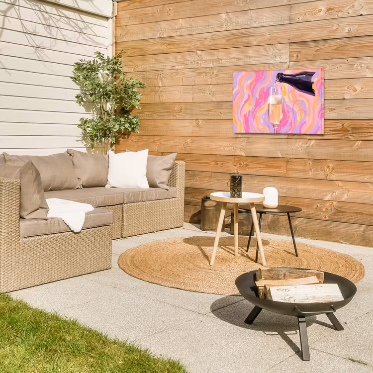 Buiten canvas - Drank - Inschenken - Feest - Abstract - Roze — 5