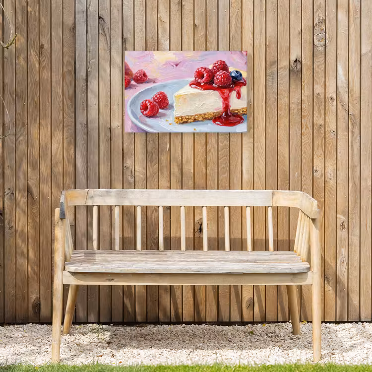 Buiten canvas - Eten - Cheesecake - Bessen - Abstract - Roze — 3