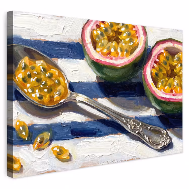 Buiten canvas - Eten - Passievrucht - Tropisch - Modern - Kleurrijk — 1