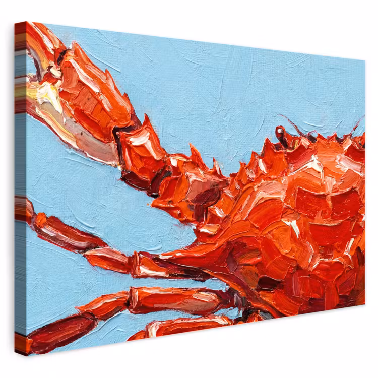 Buiten canvas - Krab - Zee - Dieren - Abstract - Rood — 1