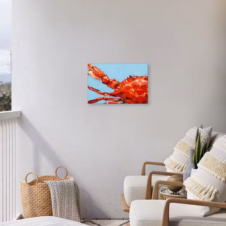 Buiten canvas - Krab - Zee - Dieren - Abstract - Rood — 4