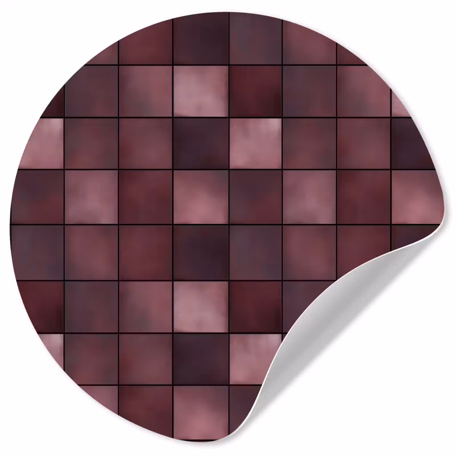 Behangcirkel - Vierkant - Tegel - Patroon - Paars — 1