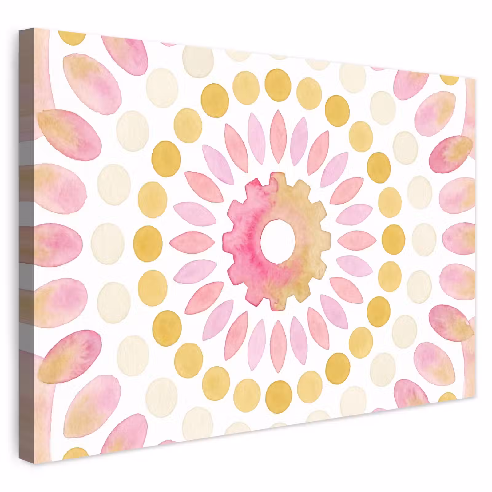 Buiten canvas - Abstract - Mandala - Kunst - Modern - Roze — 1