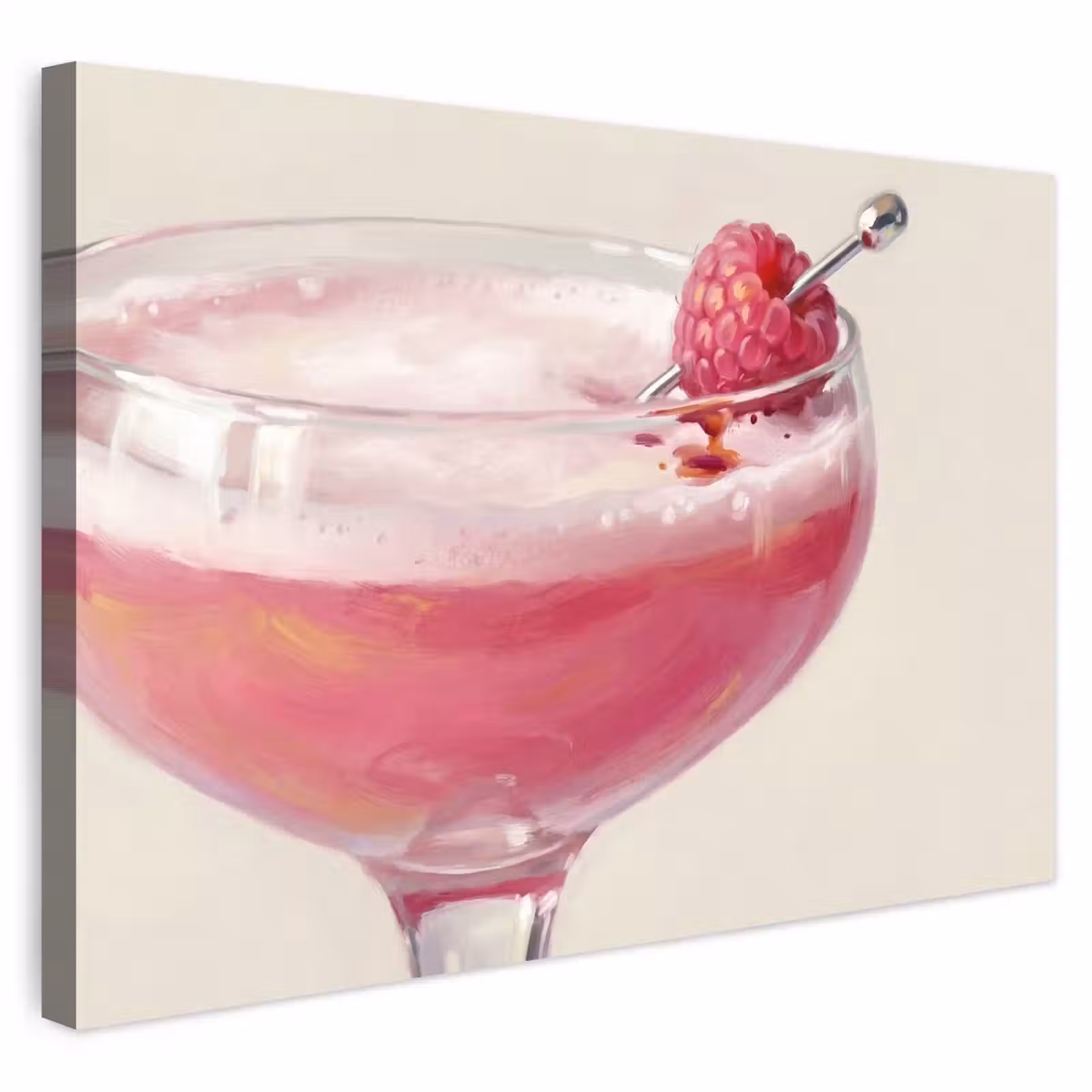 Buiten canvas - Cocktail - Framboos - Drank - Modern - Roze — 1