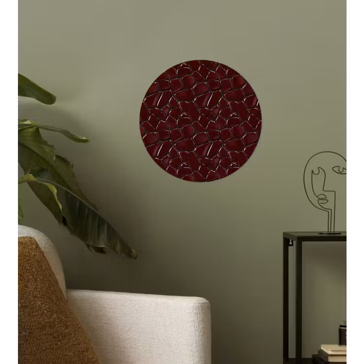 Behangcirkel - Mozaïek - Tegel - Bordeauxrood — 3