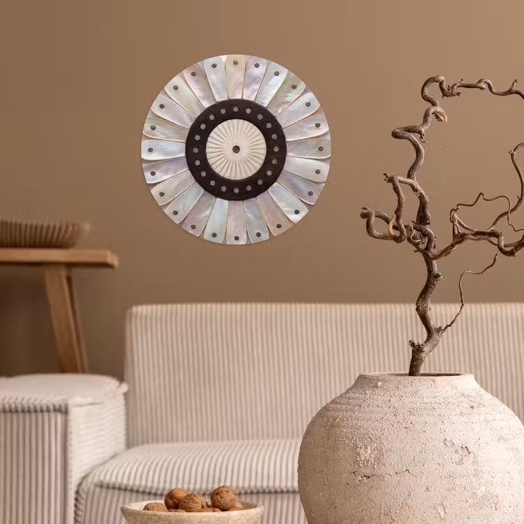 Behangcirkel - Parelmoer - Patroon - Decoratie - Ambacht - Wit — 2