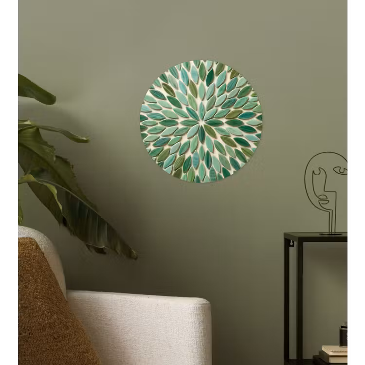 Behangcirkel - Patroon - Blad - Groen - Abstract — 3