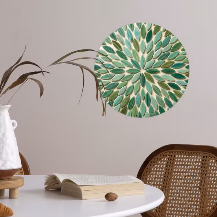 Behangcirkel - Patroon - Blad - Groen - Abstract — 4
