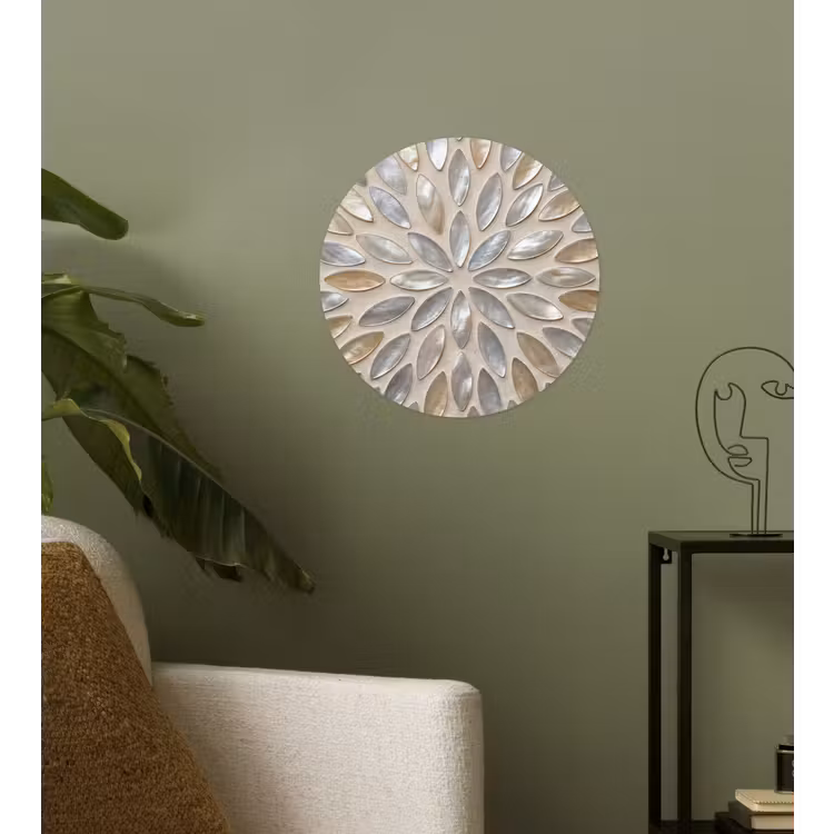 Behangcirkel - Patroon - Ovaal - Glanzend - Abstract - Beige — 3