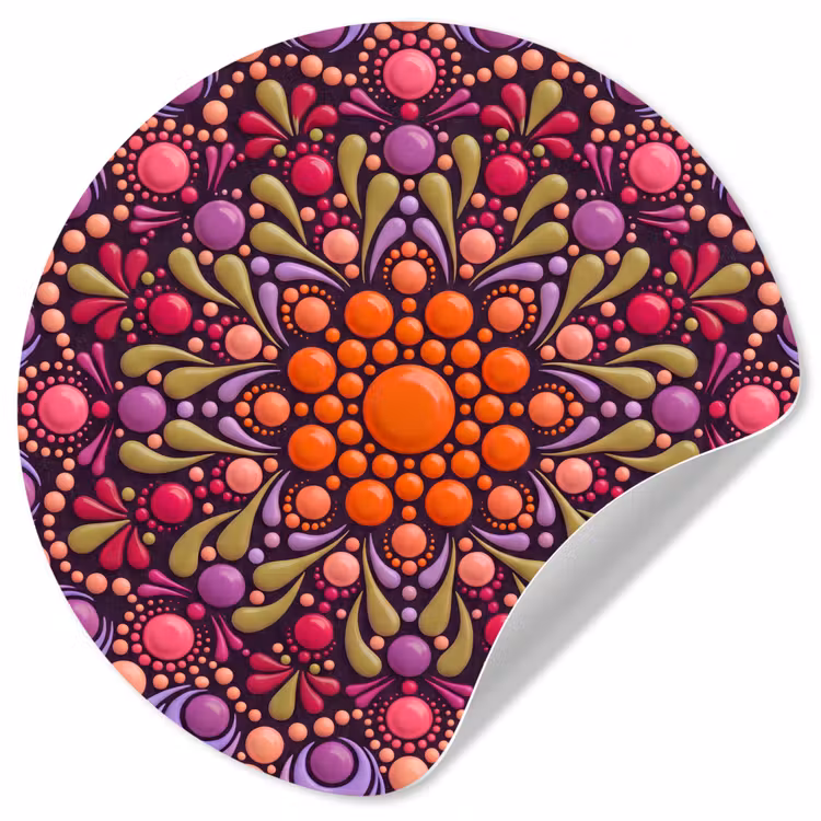 Behangcirkel - Patroon - Stippen - Abstract - Modern - Kleurrijk — 1