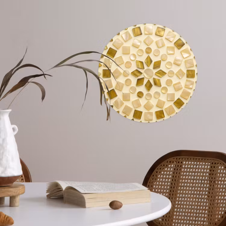 Behangcirkel - Patroon - Vormen - Mozaïek - Abstract - Goud — 4