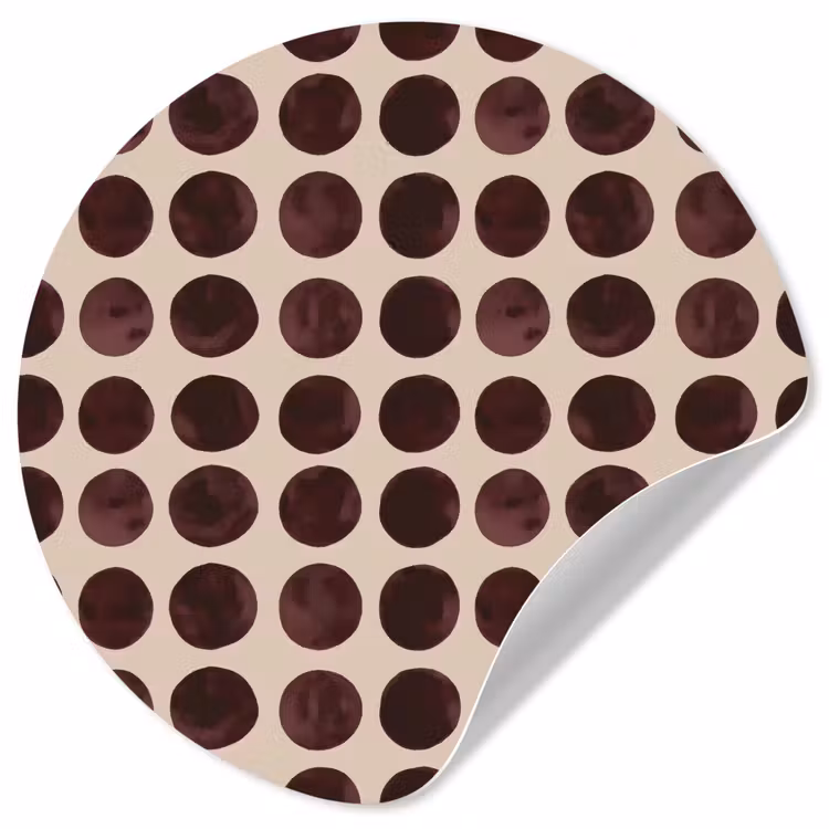 Behangcirkel - Stippen - Patroon - Bruin — 1